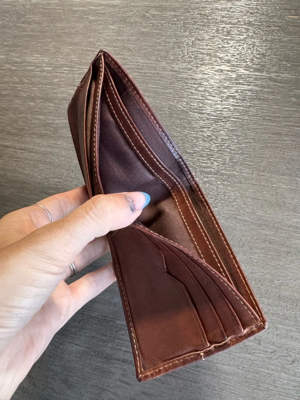 Wilson’s Leather Brown Mens Wallet Fold Over